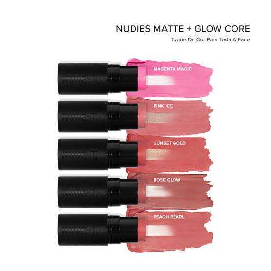 NUDIES MATTE & GLOW CORE NUDIES MATTE + GLOW CORE BLUSH COLOR - ROSE GLOW